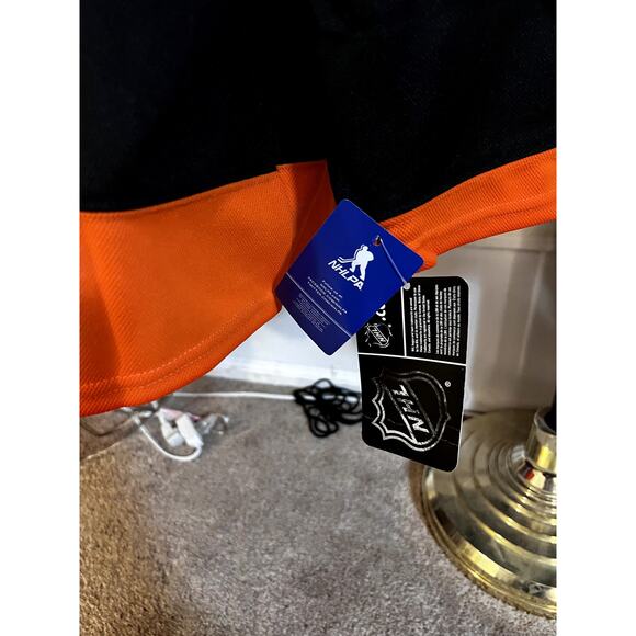 Flyers Jersey -New Sz:52 Customized "Juicy J" #18 NHL Hockey Adidas Black/Orange - Picture 3 of 5